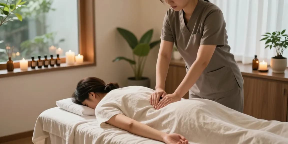 Relaxing Swedish massage therapy at a tranquil spa highlighting the essence of 영등포스웨디시.