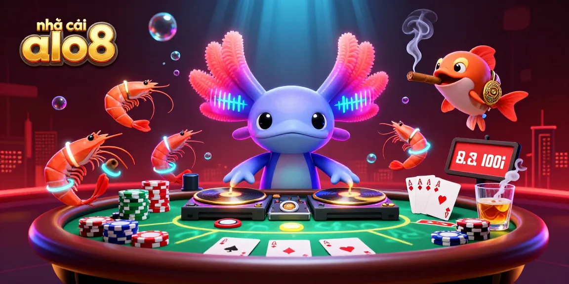 Experience the thrill of nhà cái alo8 with a vivid underwater casino scene showcasing vibrant characters and gaming elements.