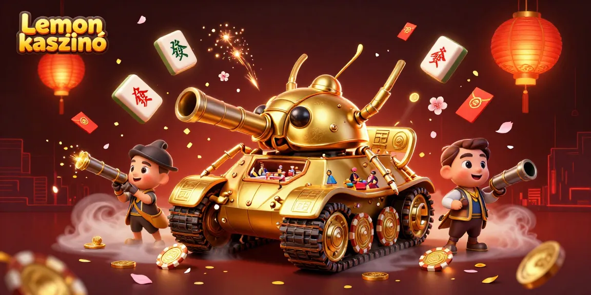 Lemon kaszinó játékai középpontjában álló 3D arany bogár tank, mini kaszinóval és mindenféle nyereményelemekkel.