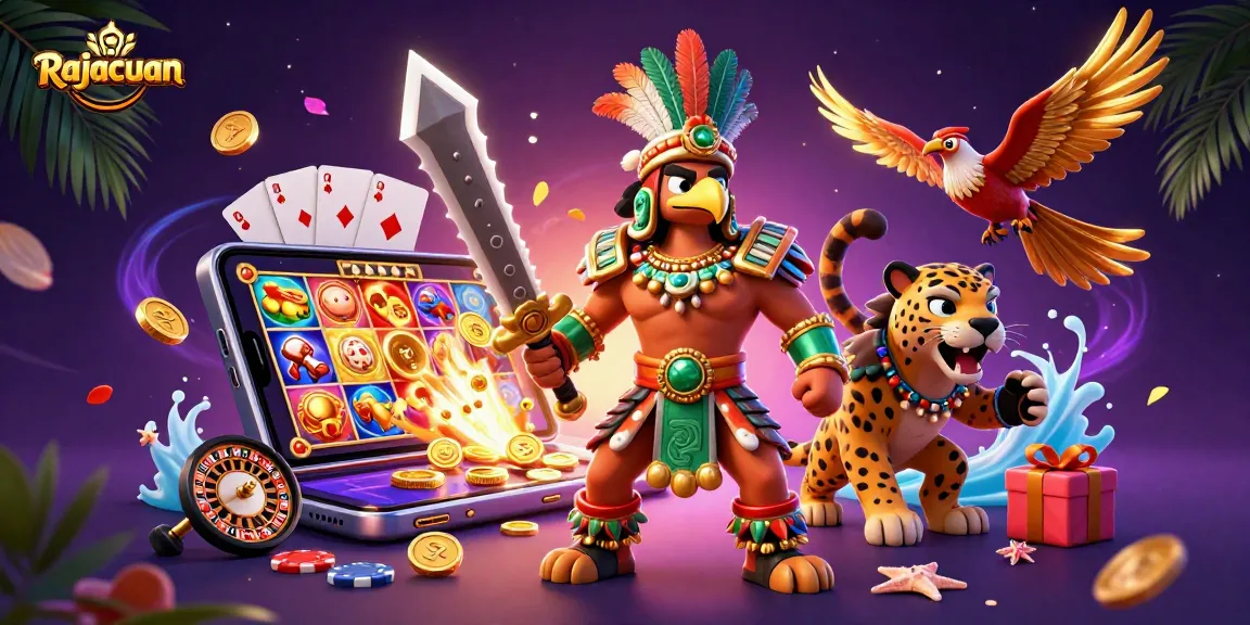 Rajacuan menghadirkan permainan slot menarik dengan karakter prajurit Aztec dan elemen kasino yang dinamis.