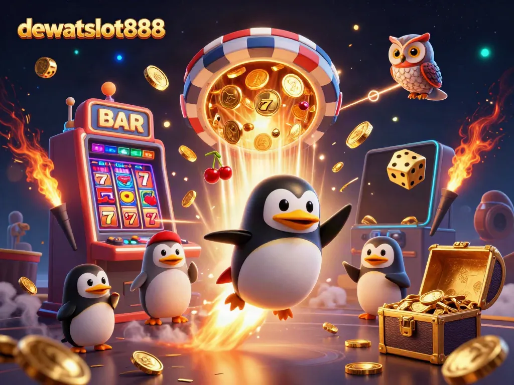 Gambarkan keberuntungan dengan dewataslot888 saat menghancurkan jackpot di ruang kasino yang penuh warna.