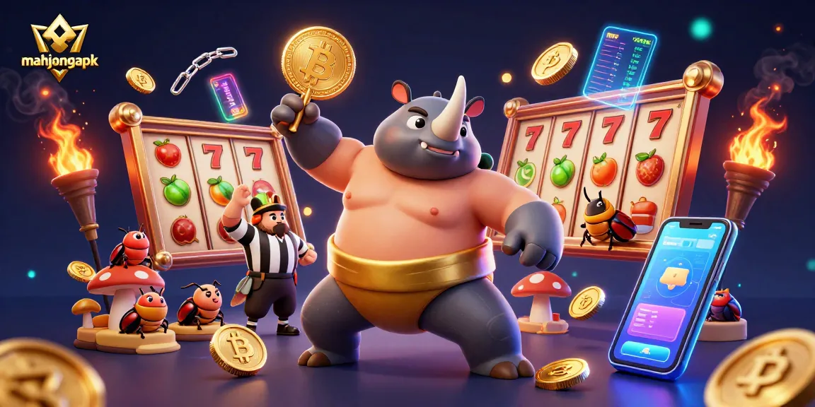 Experience winning at mahjongapk with vibrant slot reels and animated characters creating a dynamic gaming scene.