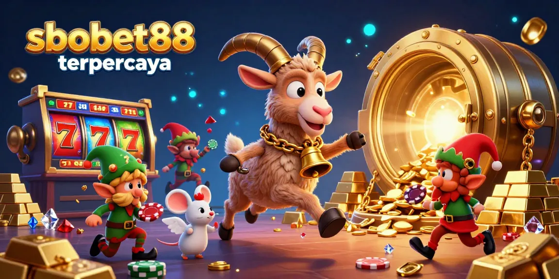 Sparkling sbobet88 terpercaya casino scene with Krampus goat and festive chaos revealing a holiday gambling adventure.