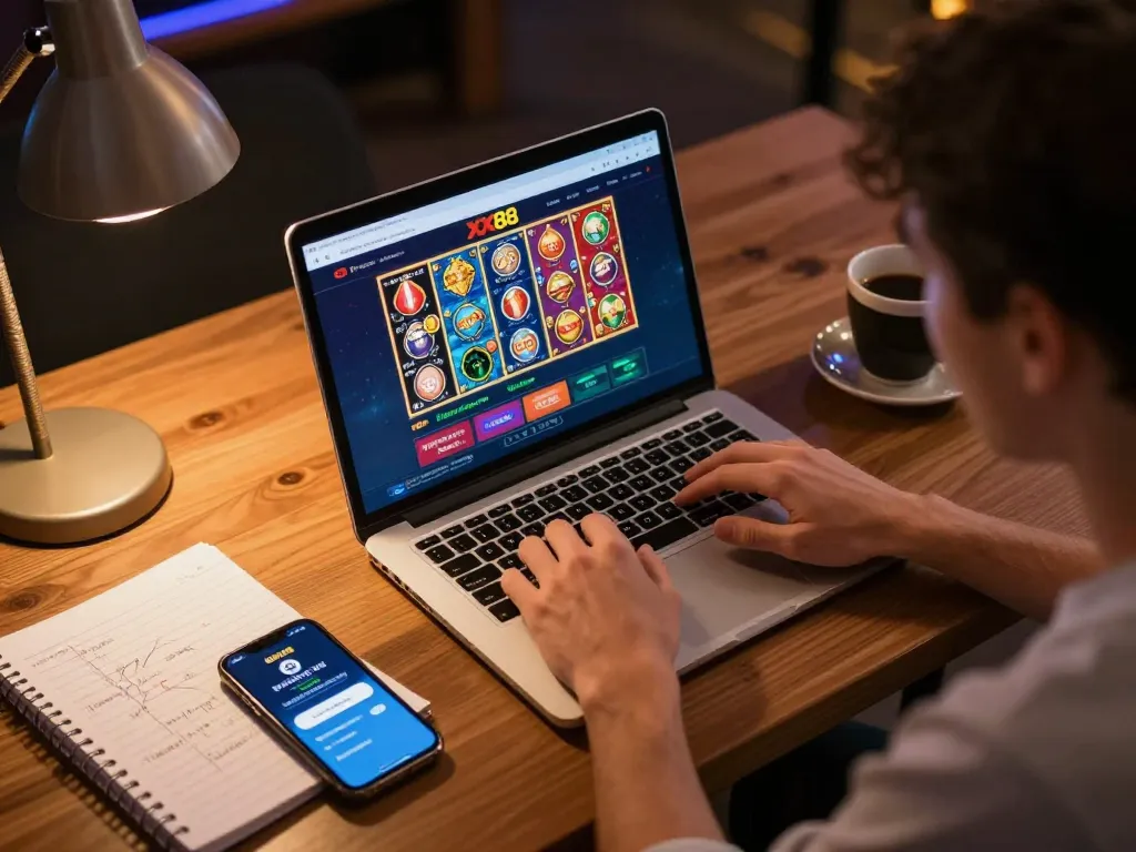 Engaging online gaming scene on XX88 platform with player focused on strategy