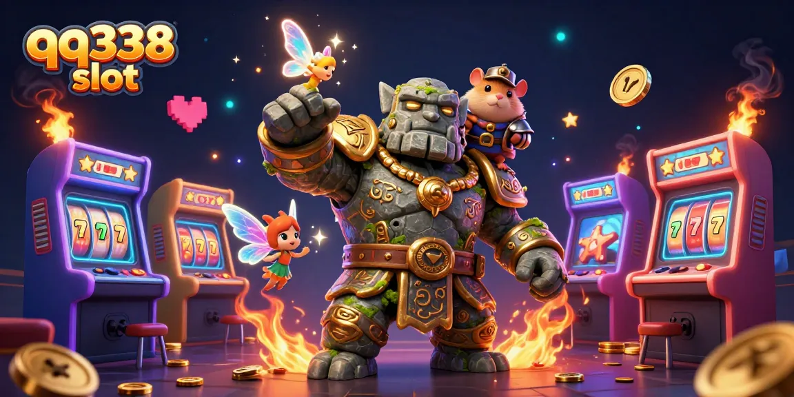 Experience thrilling action with qq338 slot in a vibrant, magical gaming illustration featuring enchanting characters.