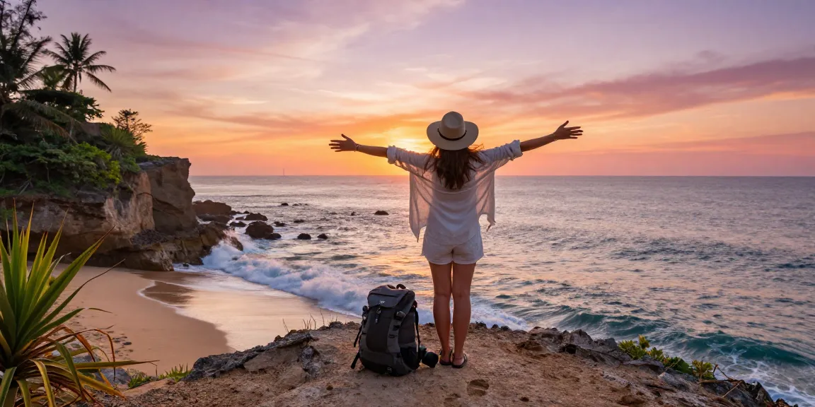 More from our blog on travel adventures featuring a traveler at a scenic coastal sunset.