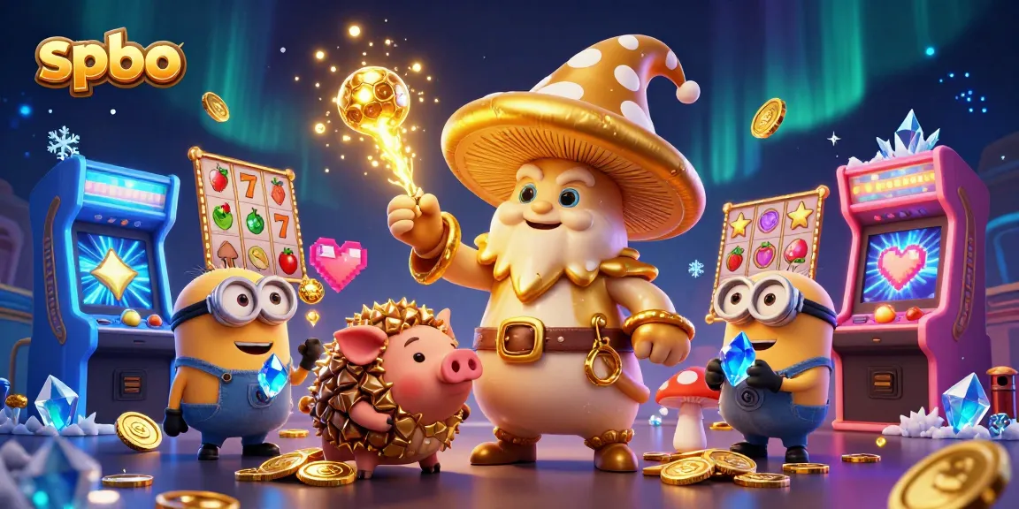 Spin the reels with spbo's magical wizard, treasures, and vibrant casino elements!