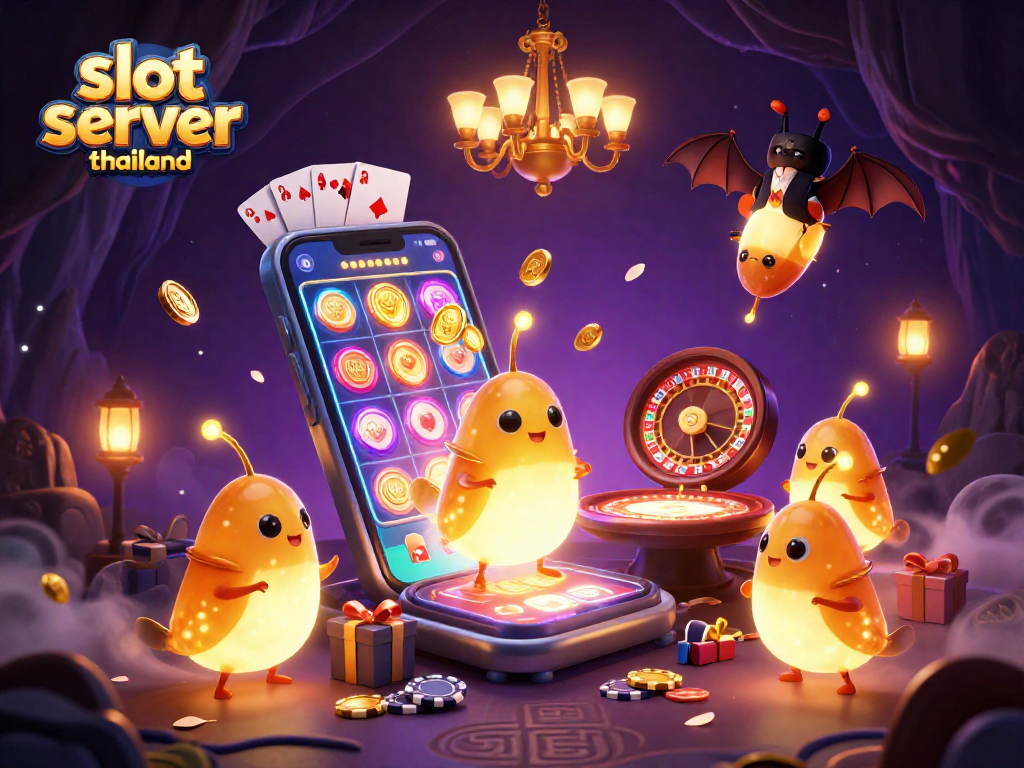 Engage with the dynamic atmosphere of slot server thailand as glowworms illuminate a cavernous casino.
