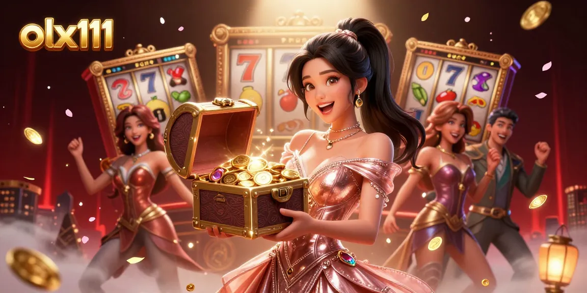 Engage in slots excitement at olx111 with dazzling treasures and vibrant casino elements.