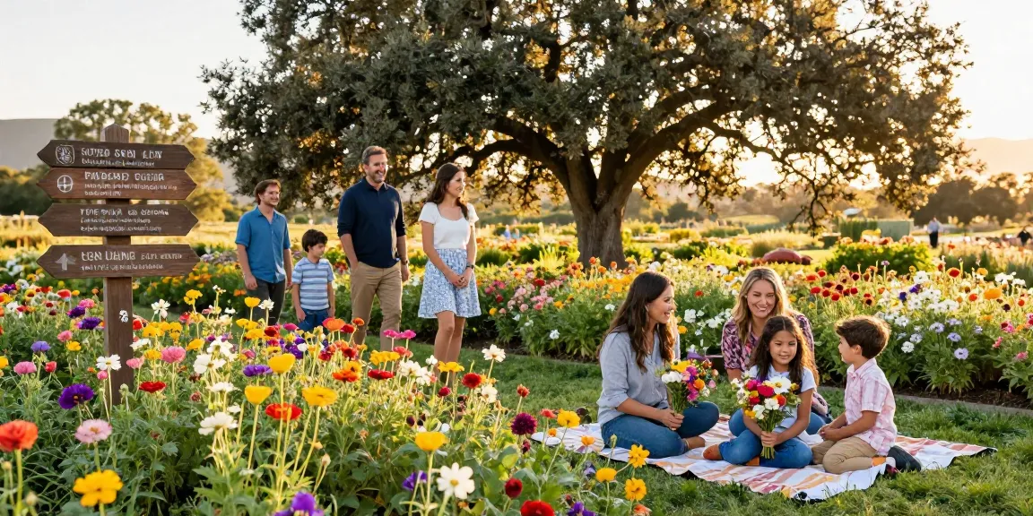 Explore the vibrant flower fields at https://www.thecapayvalleygardentour.com enjoying quality family time.
