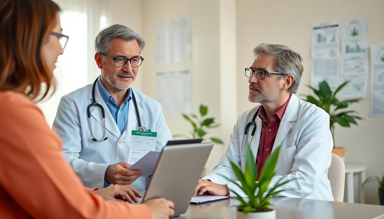 Individual exploring options for a Medical marijuana card online during a consultation.
