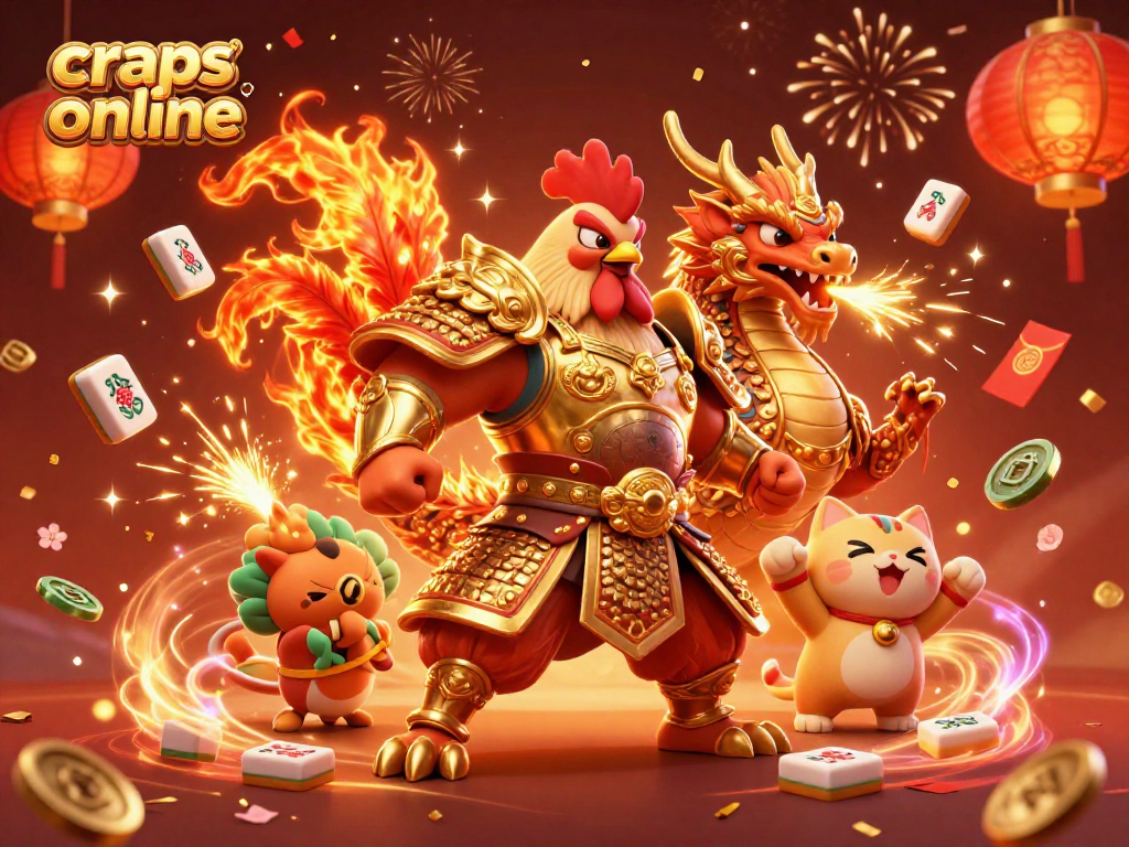 Experience the excitement of craps online with dynamic characters and vibrant casino elements in action.