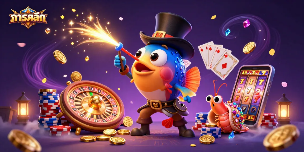 การคลิกเพื่อเก็บเหรียญทองจากเกมสล็อต PGสล้อต ในภาพที่มีตัวละครทะเลน่ารัก