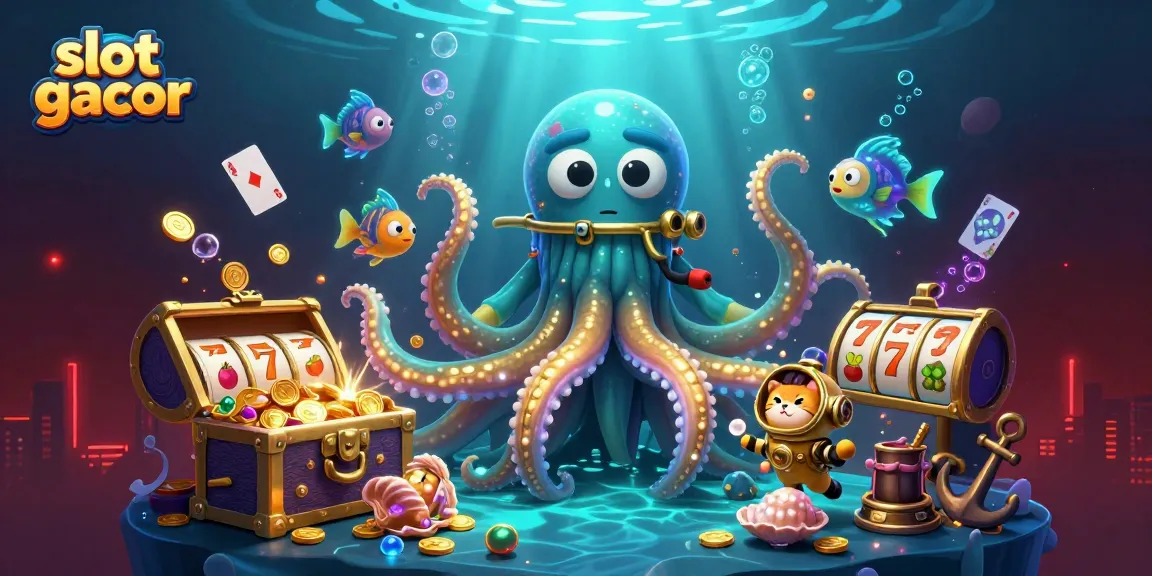 Experience exciting slot gacor action with colorful characters and treasures in this dynamic casino scene.