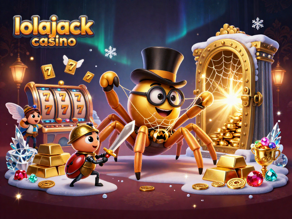 Experience the thrill of lolajack casino with a captivating 3D scene of adventure and fortune.