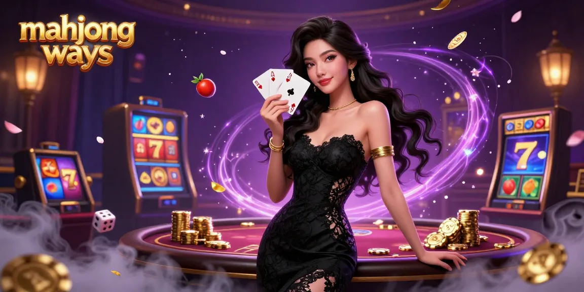 Engage with mahjong ways in a luxurious casino environment filled with dynamic slot game elements and a captivating atmosphere.
