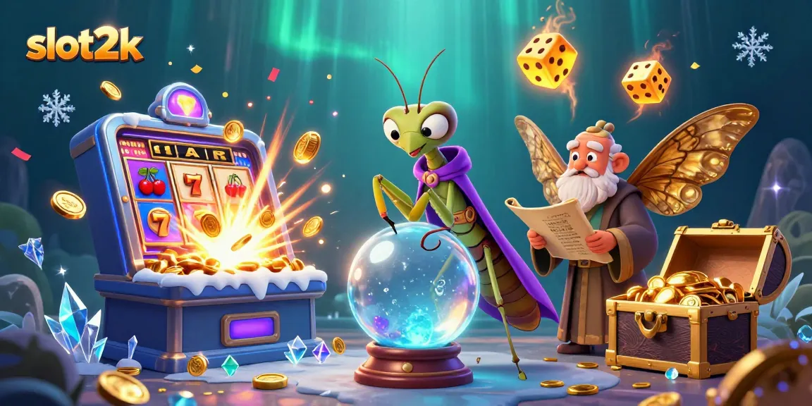 Spin to win with slot2k at a vibrant casino, featuring dynamic slot machines and magical oracles.
