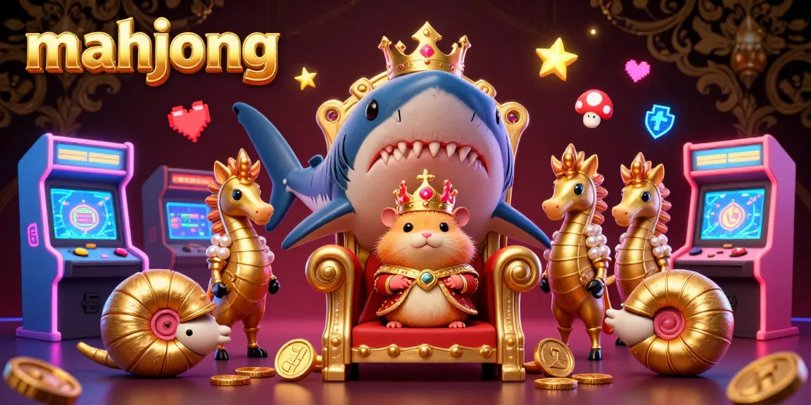 Engage in thrilling Mahjong action surrounded by vibrant characters and dynamic casino elements.