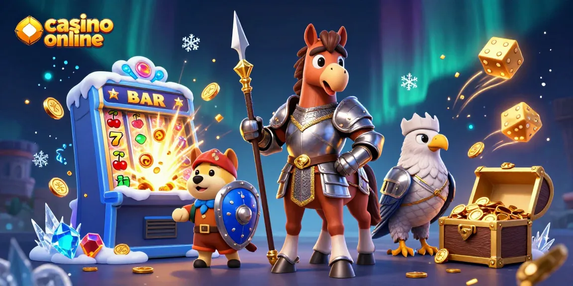 Sloturi online captivante și premii la casino online, ilustrație 3D plină de detalii.
