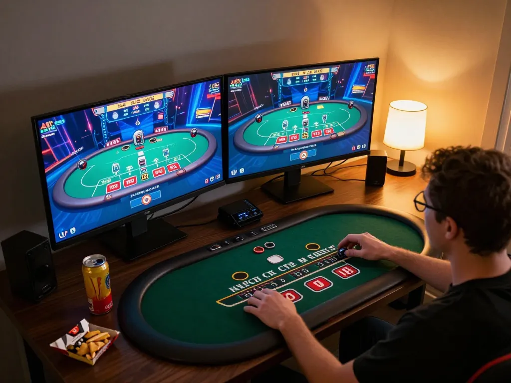 Engaging in live dealer blackjack on 388bet from a cozy home gaming setup