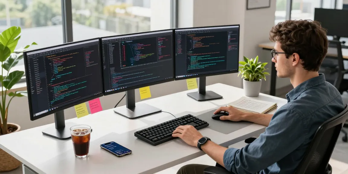 Developer showcasing Snipaste官网 features in a vibrant tech workspace