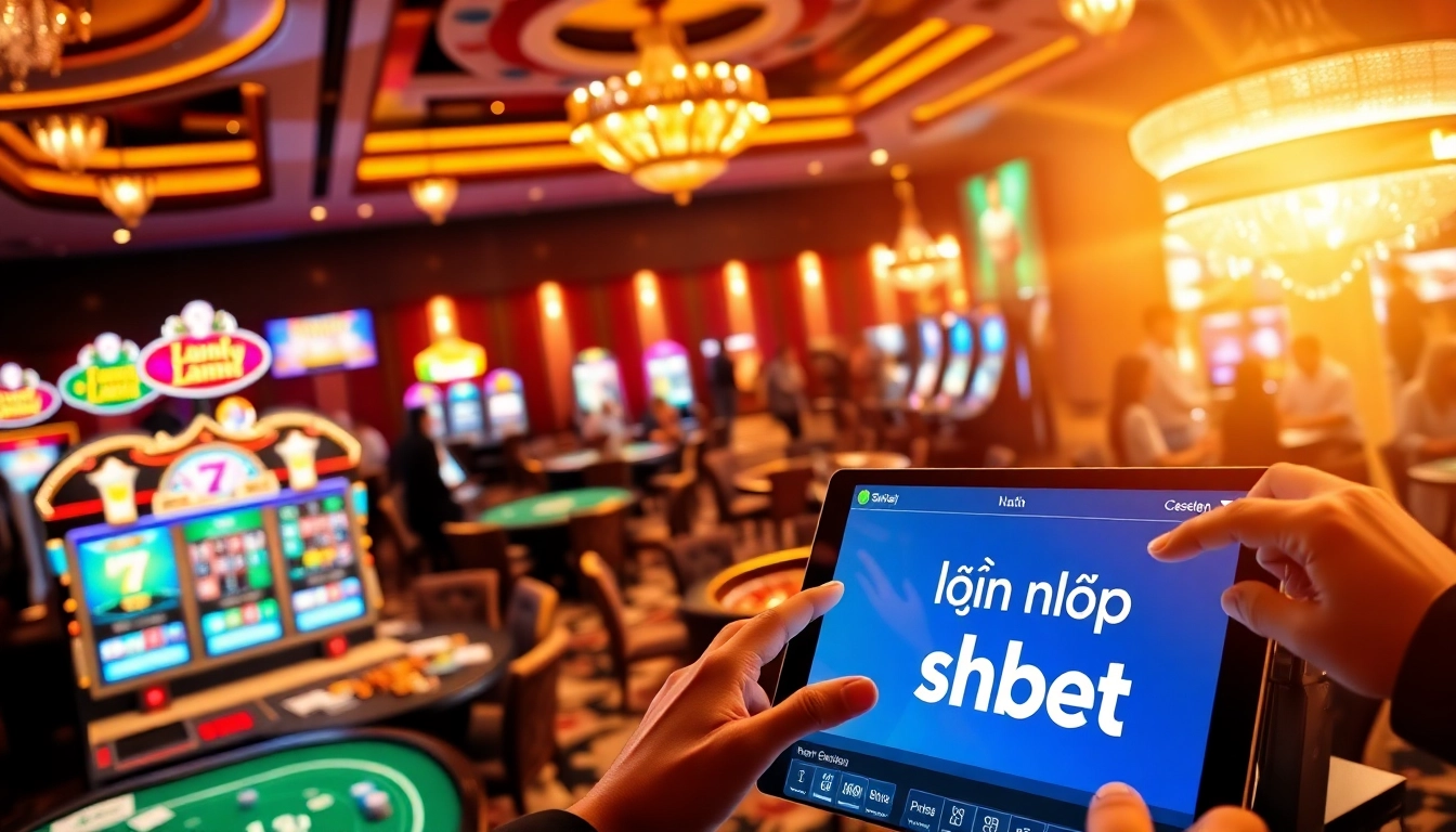Experience the thrill of đăng nhập shbet with vibrant casino visuals and engaging gambling activities.