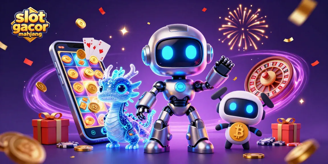 Engage with slot gacor mahjong gameplay featuring dynamic robots and casino-themed elements.