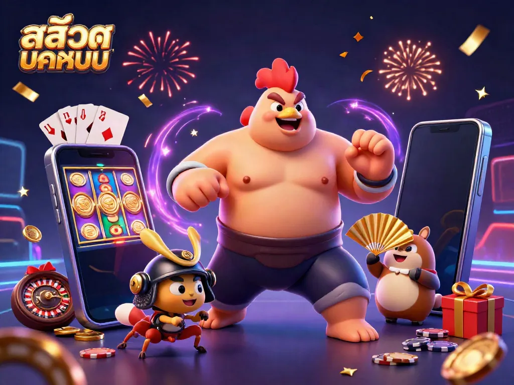 Engage with สล็อตออนไลน์ through vibrant 3D casino action featuring slot games, characters, and golden rewards.