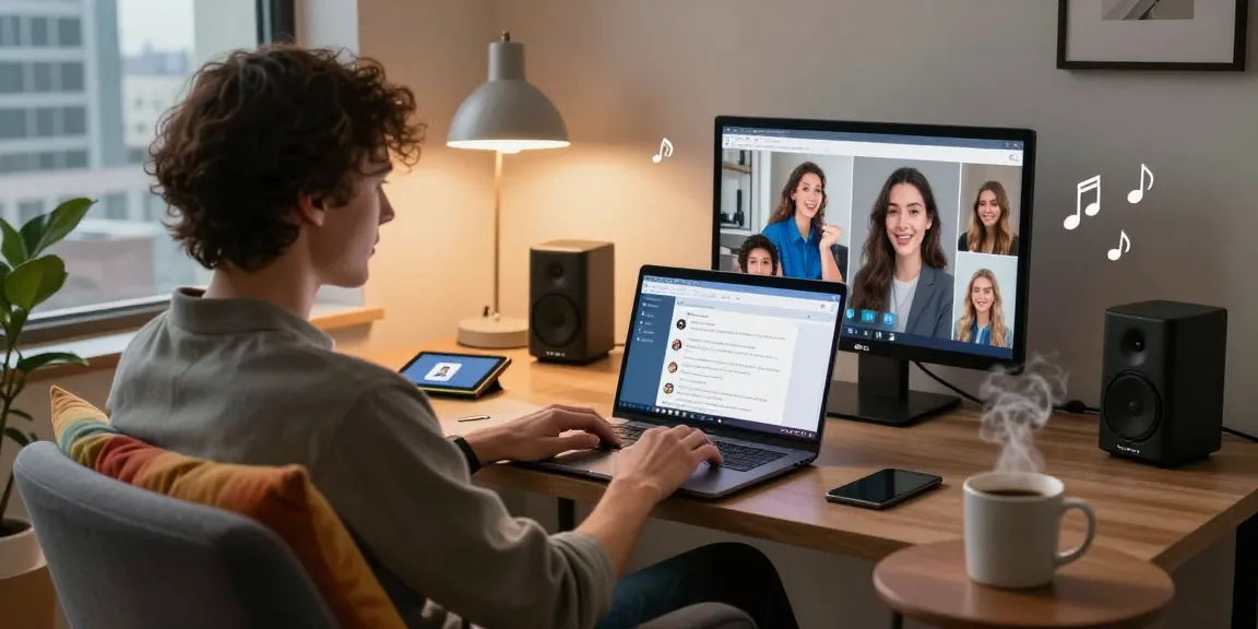 Interactive chat with crush on ai in a cozy tech workspace featuring colorful characters.