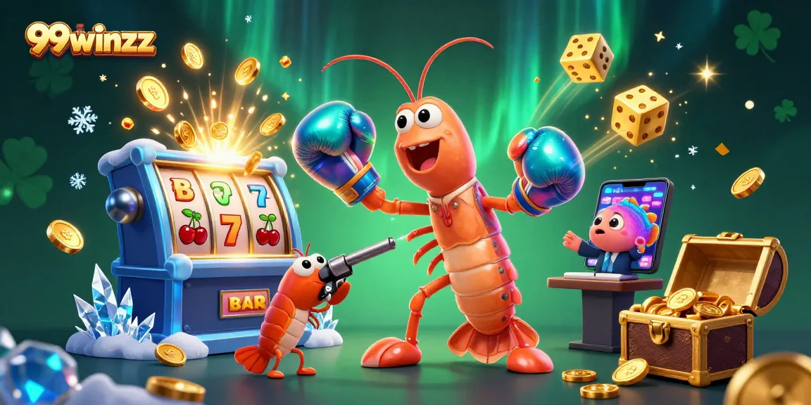 Engage in the excitement of 99winzz while witnessing the intense showdown of colorful sea creatures at a vibrant casino.