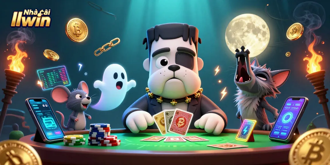 Engage with Nhà cái llwin in a vibrant 3D casino scene featuring unique characters and interactive elements.