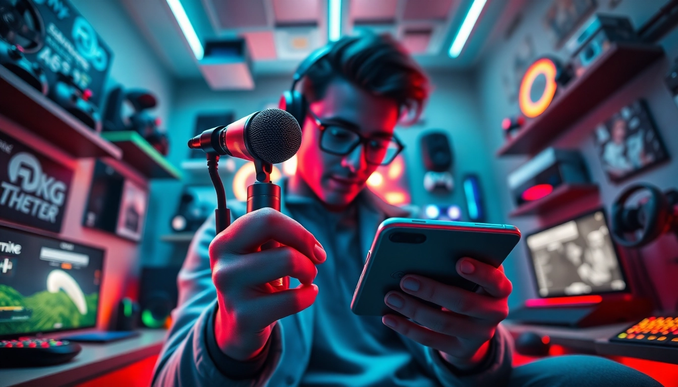 Experience high-quality audio recording with MV 88 in a modern gaming setup.