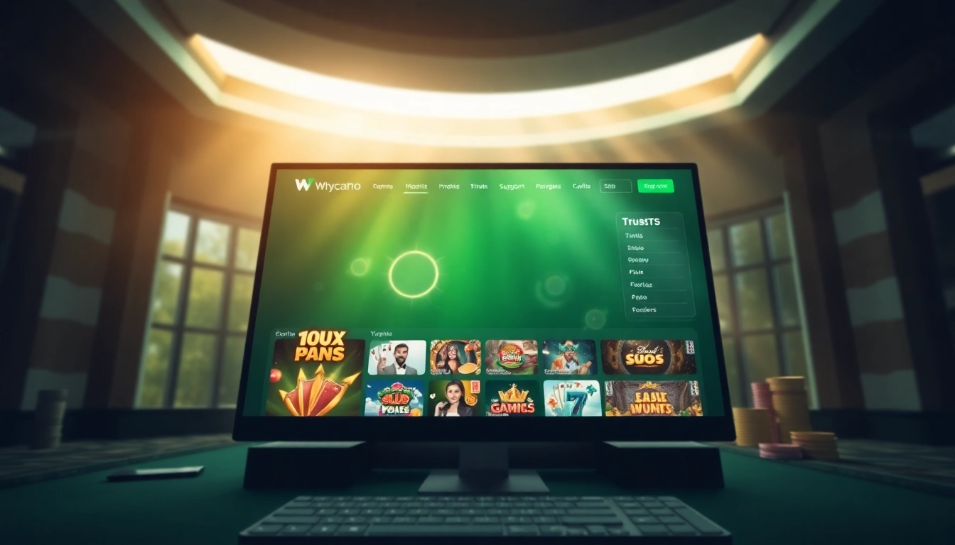 Experience the secure online gaming world of https://whycazino.com with a user-friendly interface showcasing various casino games.
