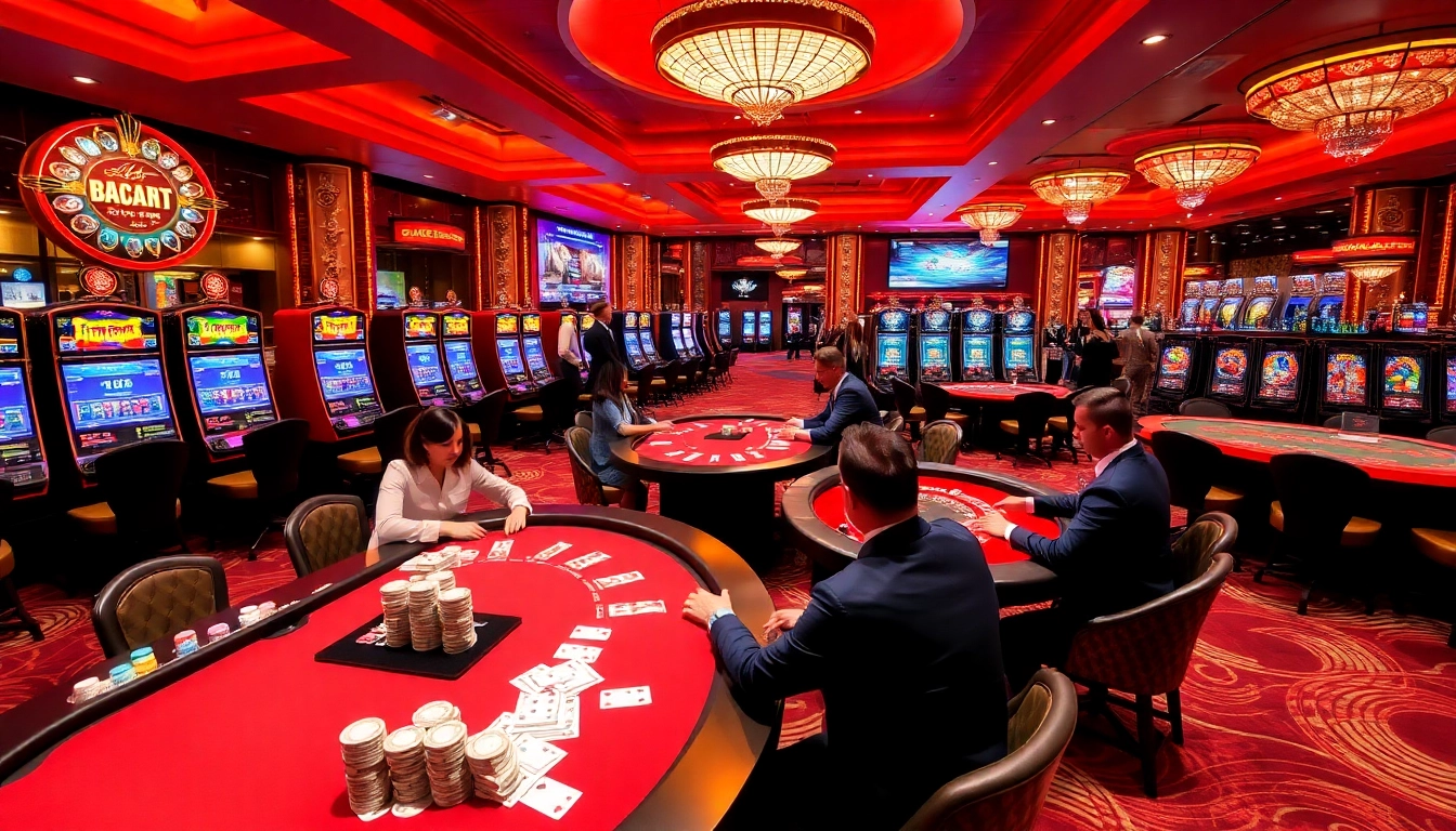 Experience the thrill of Tha bet with vibrant casino gaming visuals and engaging table activities.