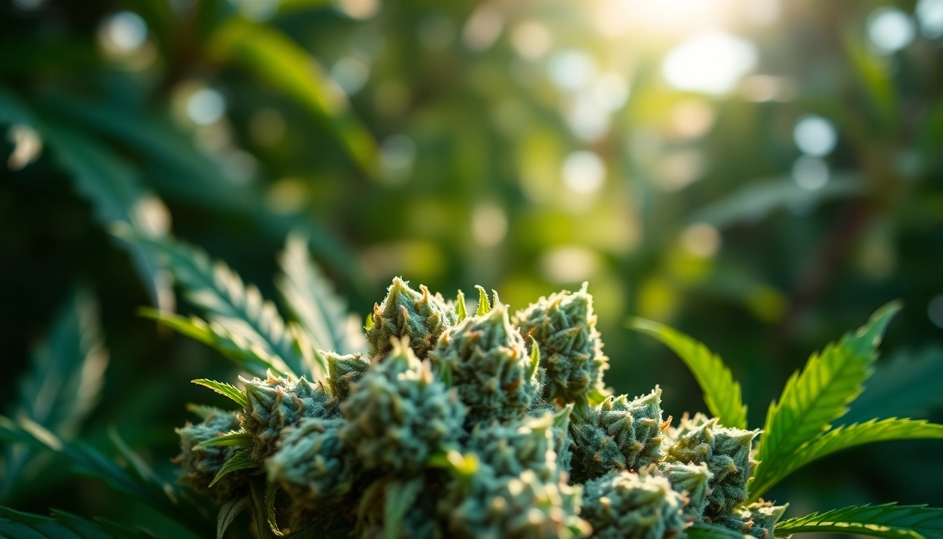 Showcase vibrant Mental Wellness CBD buds with detailed texture and natural setting.