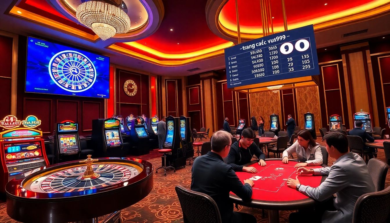Engaging players at "trang cá cược vua99" enjoy the thrill of interactive gaming in a luxury setting.