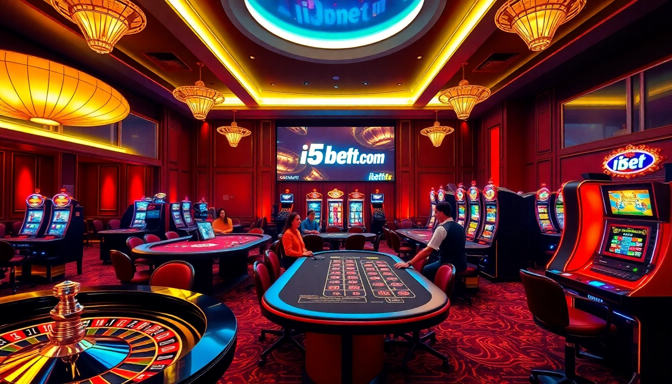 Experience high-stakes gaming action at https://i5bet.it.com/ with vibrant slot machines and engaging roulette tables.