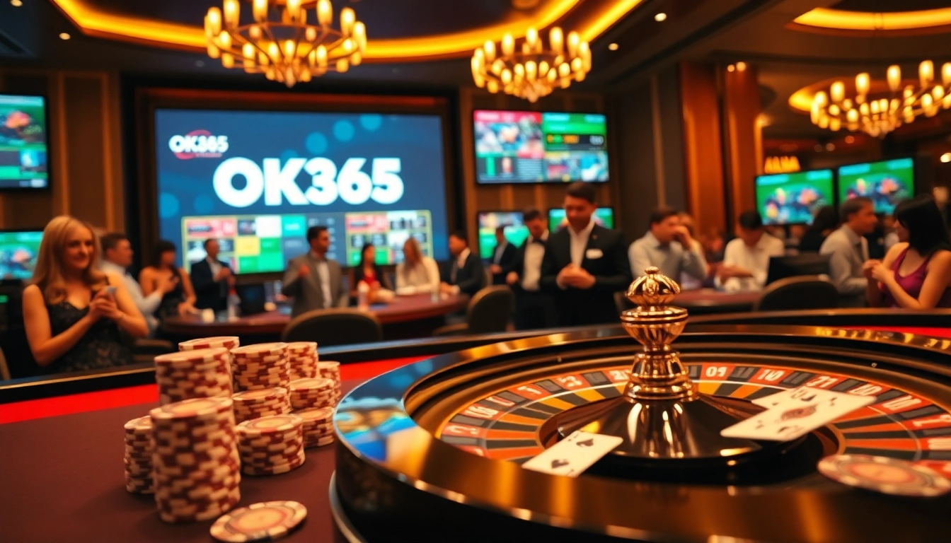 Players enjoying an exciting gambling experience at OK365's online casino platform.