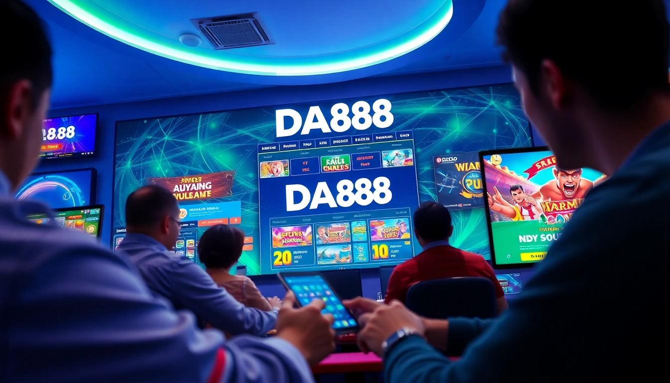 Experience thrilling online gaming at https://da88.media/ with players engaged on mobile and desktop screens.