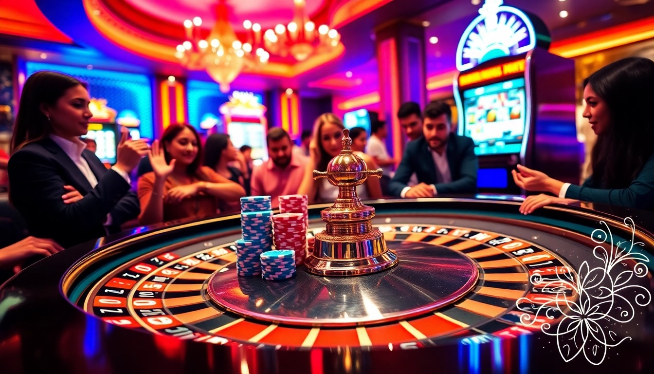 Experience the thrill of casino games at https://hanoiculturetravel.com/, showcasing vibrant roulette action and excited players.