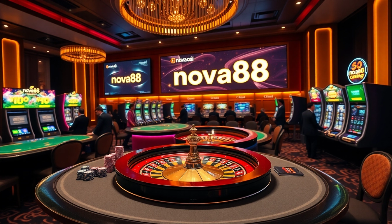 Engage with the excitement at nhà cái nova88's online casino, featuring vibrant slots and poker tables.