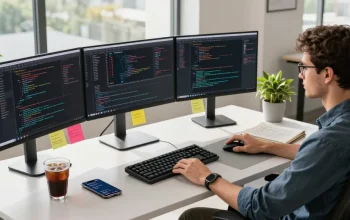 Developer showcasing Snipaste官网 features in a vibrant tech workspace