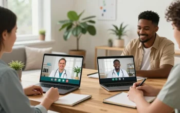 Ohio MMJ Card online consultation with diverse patients and doctors in a warm telehealth environment